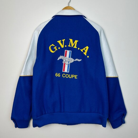 Vintage Greater Vancouver Ford Mustang Association 66 Coupe Varsity Jacket Large - Picture 4 of 10